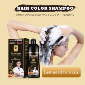 Natural Herbal Lasting Hair Color Shampoo 3 in 1 for Women&Men - Cover white or gray hair