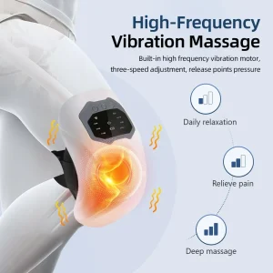 Wireless Electric Knee Massager - Red Light Therapy, Heating & Vibration
