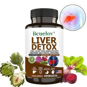 Bcuelov Liver Cleanse Supplement - Liver Health Support, Healthy Digestion, Helps Liver Cleanse and Detox -120 Veggie Capsules